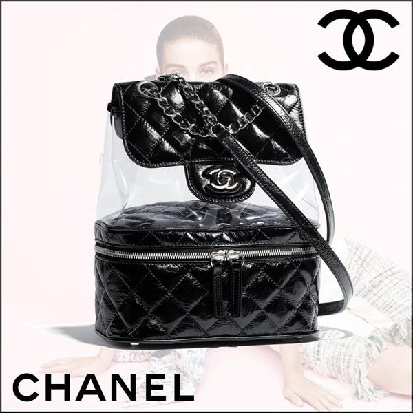 CHANEL シャネルスーパーコピー☆人気のPVC カーフ シルバー金具 バックパック A57826 Y83551